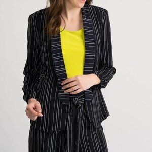 JOSEPH RIBKOFF NAVY + WHITE PINSTRIPE BLAZER